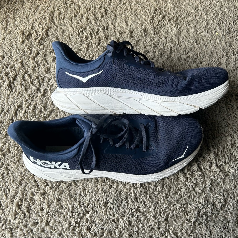 Hoka One One Arahi 7 Mens 13 D Shoes Blue Athletic Performance Running Sneakers